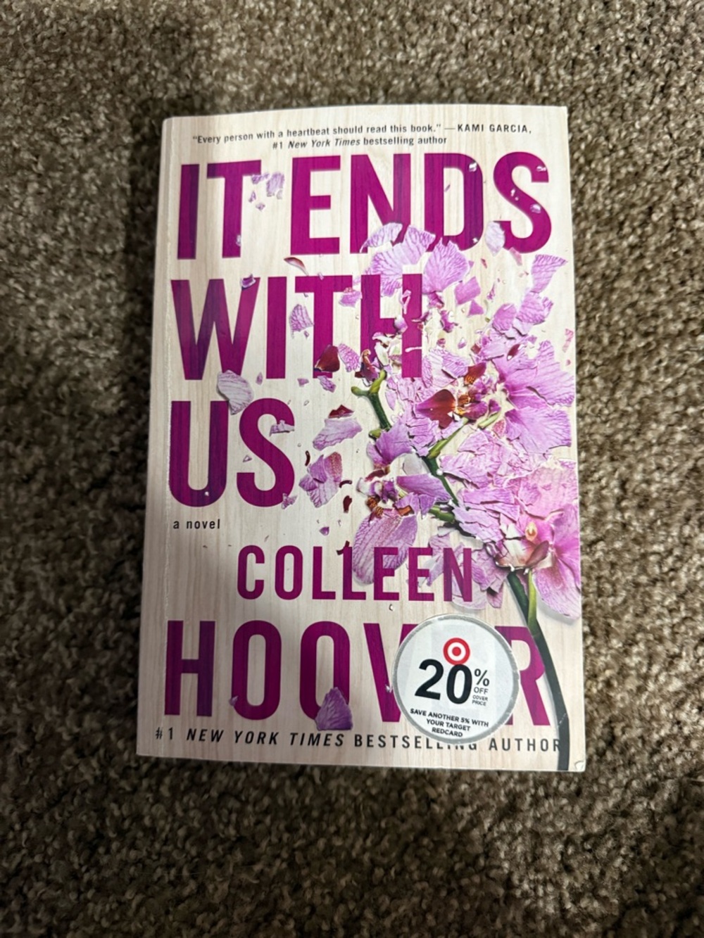 It Ends With Us by Colleen Hoover - Pink Floral Paperback